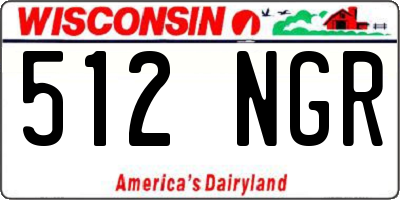 WI license plate 512NGR