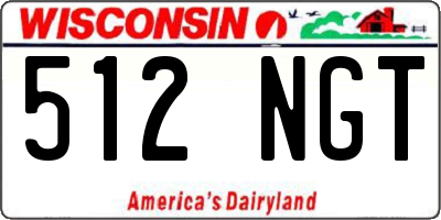 WI license plate 512NGT