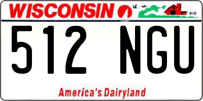 WI license plate 512NGU