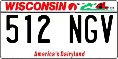 WI license plate 512NGV