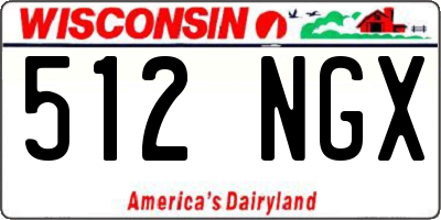 WI license plate 512NGX