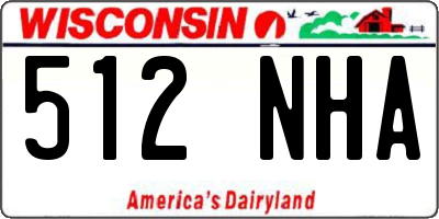 WI license plate 512NHA