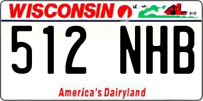 WI license plate 512NHB