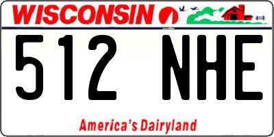 WI license plate 512NHE