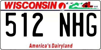 WI license plate 512NHG