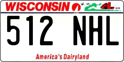 WI license plate 512NHL