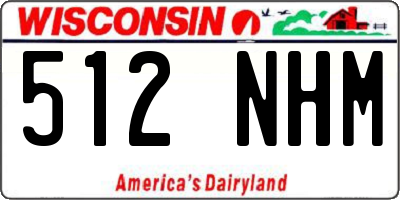 WI license plate 512NHM