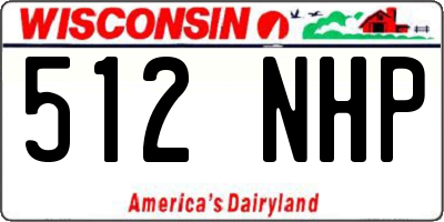 WI license plate 512NHP