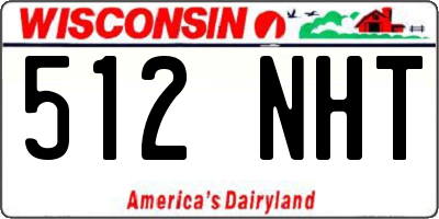 WI license plate 512NHT