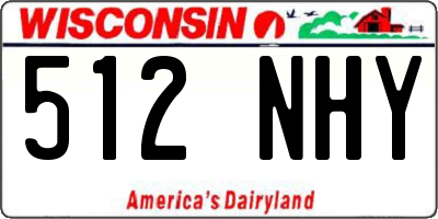 WI license plate 512NHY