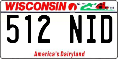 WI license plate 512NID
