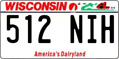 WI license plate 512NIH