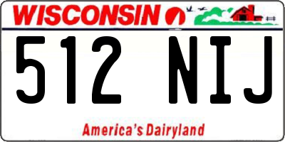 WI license plate 512NIJ