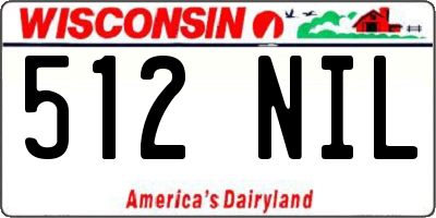 WI license plate 512NIL