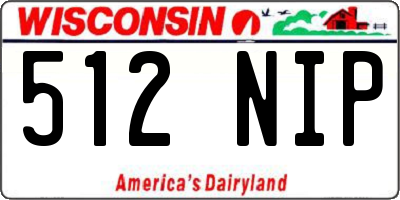 WI license plate 512NIP