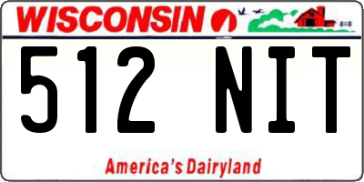 WI license plate 512NIT