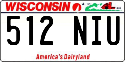 WI license plate 512NIU