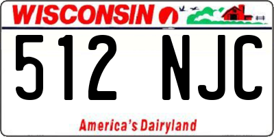 WI license plate 512NJC