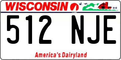 WI license plate 512NJE