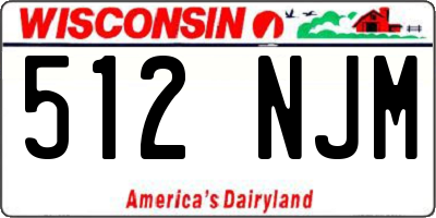 WI license plate 512NJM