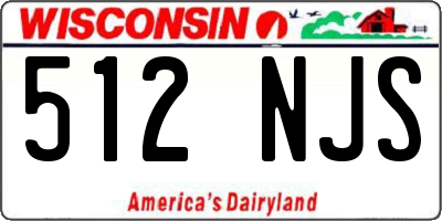 WI license plate 512NJS
