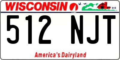 WI license plate 512NJT