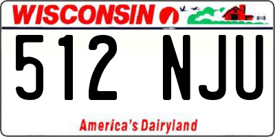 WI license plate 512NJU