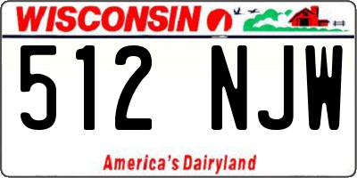 WI license plate 512NJW