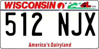 WI license plate 512NJX