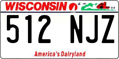 WI license plate 512NJZ