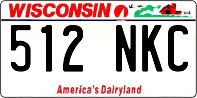 WI license plate 512NKC