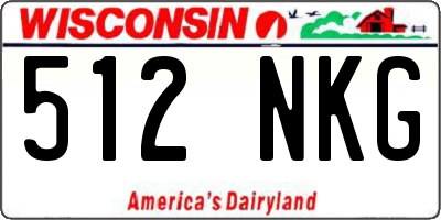 WI license plate 512NKG