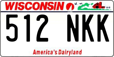 WI license plate 512NKK