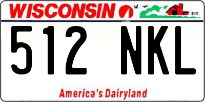 WI license plate 512NKL