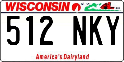 WI license plate 512NKY