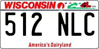 WI license plate 512NLC