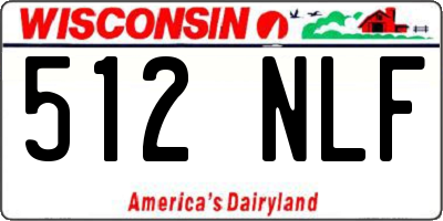 WI license plate 512NLF