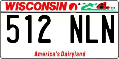 WI license plate 512NLN