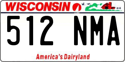 WI license plate 512NMA