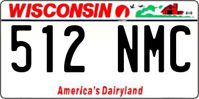 WI license plate 512NMC