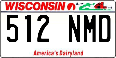 WI license plate 512NMD