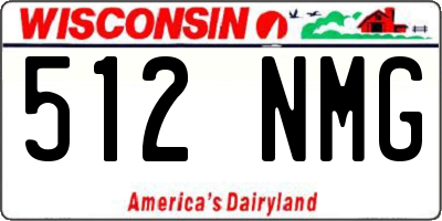 WI license plate 512NMG
