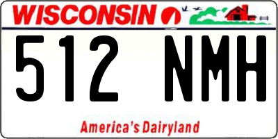 WI license plate 512NMH