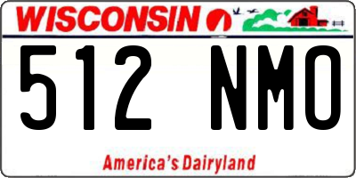 WI license plate 512NMO