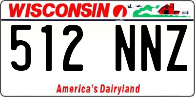 WI license plate 512NNZ