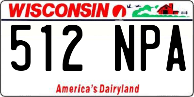WI license plate 512NPA