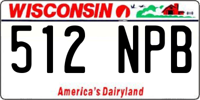 WI license plate 512NPB