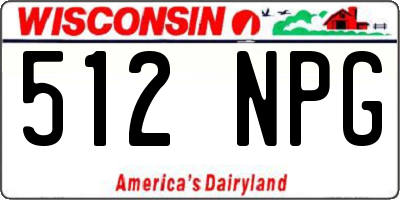WI license plate 512NPG