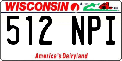 WI license plate 512NPI