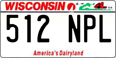 WI license plate 512NPL